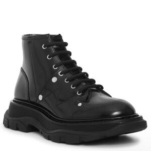 Alexander McQueen Black Leather Boots